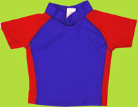 i-play red/royal sun protective rash guard