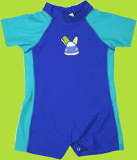 i play royal blue/pool sun protective one-piece sunsuit