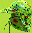 i-play Green Fish Reversible Flap Hat w/Ties UPF 50+ 