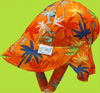 i-play Orange Palm Trees Sun Protective Flap Hat