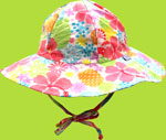 i-play Hawaiian Rainforest Brim Baby Sun Hat w/Tie UPF 50+