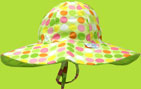 i-play Lime Multi Dot Sun Protective Floppy Hat with Ties