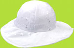 i-play White Eyelet Sun Protective Floppy Hats for Babies and Kids