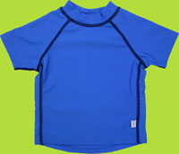i-play Solid Blue Childrens Rash Guard UPF 50+