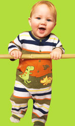 le top Dino-Mite Dinorama Striped Coverall