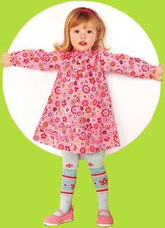 le top Flower Power Corduroy Dress with Tights