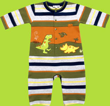 le top Dino-Mite Dinorama Striped Coverall