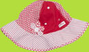 le top Red and White Stripes and Dots Sun Hat 
