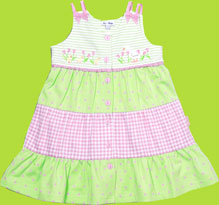 le top Tiered Dress w/Ribbon Straps 