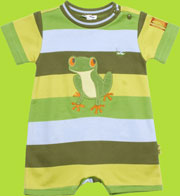 le top Rad Reptiles Striped Frog Romper 