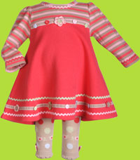 Le Top Cute as a Button Waffle Knit Dress with Matching Footless Tights