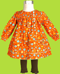 Le Top "Enchanted" Print Cord Dress w/Tights 