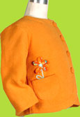 Le Top "Enchanted" Boucle Knit Lined Jacket w/Flower