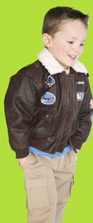 Le Top "Air Show" Faux Leather Lined Aviator Jacket 