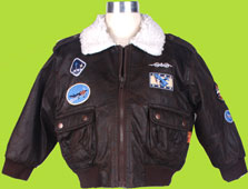 Le Top "Air Show" Faux Leather Lined Aviator Jacket 