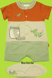 le top Hip Hop "Grasshopper Catcher" Pieced Romper 