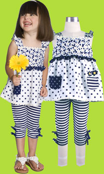 Le Top Pocket Full of Dasies Sun Top & Capri Set 