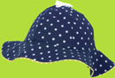 Le Top Navy Sunhat w/ White Dots and Daisies 