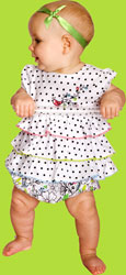 Le Top "Peacock Paradise" Dot Tiered Bubble 