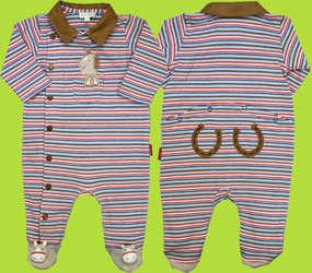le top Pony Feet Footed Striped Coverall