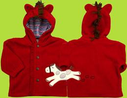 le top Red Pony Tracks Polar Fleece Hooded Jacket