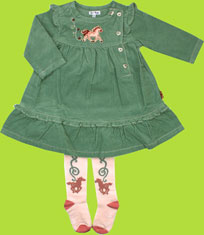 le top "Pretty Pony" Corduroy Dress and Tights 
