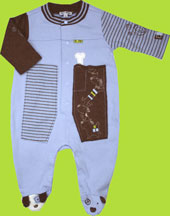 le top playful pups footed coverall