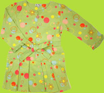 le top Dots beldted corduroy dress