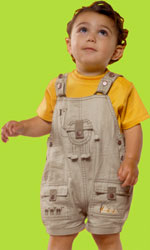 le top Camel Shirt and Khaki Shortall Set