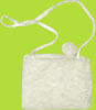 le top Soft as Snow White Faux Fur Muff with Purse
