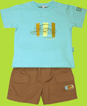 le top Natural History Chameleon Shirt and Woven Short Set