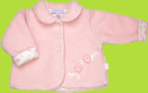 le top Pink Plush Jacket with Cotton Ivory Print Lining 