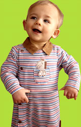 le top Pony Feet Footed Striped Coverall