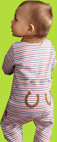 le top Pony Feet Footed Striped Coverall
