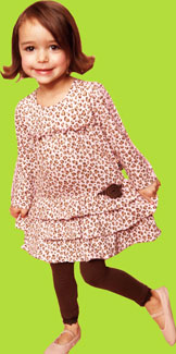le top Pink Leopard Knit Dress with Footless Tights