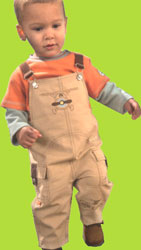 le top Airplane Canvas Overall and Double Sleeve Shirt 