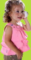 le top Butterfly Dreams Sleeveless Tiered Ruffle Top and Embroidered Dot Capri