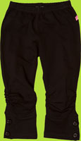 Mim-pi Black Capri Leggings w/Rouching 