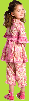 Mim-Pi Pink Floral Shirt and Pant