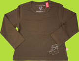 Mim-pi Brown Organic Cotton Long Sleeve T-shirt