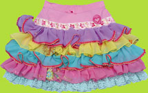 Mim-pi Sugar and Spice Multi Colored Tule Tiered Skirt