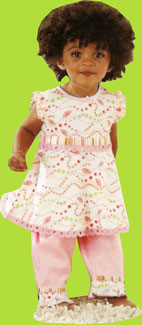 Rabbitmoon Lovely Short Sleeve Dress and Ruffle Cuff Pant