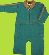 rabbit moon robot french terry zip-fron coverall