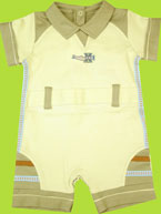 rabbit moon skyway khaki cotton romper - biplane
