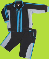 Black French Terry Lined Track Suit