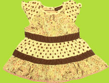 Dress w/Tiered Skirt and Shirred Bands 