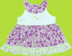 Sleeveless Dress w/Seafoam Bodice 