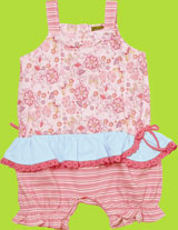 Diamond Floral Sunsuit-Bubble