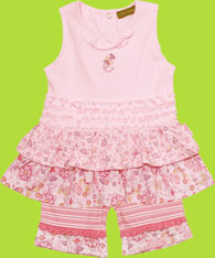 Diamond Tiered Dress and Stripe Capri Pant