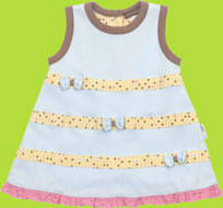 Rabbit Moon "Cupcake" Aqua A-line Sleeveless Dress 